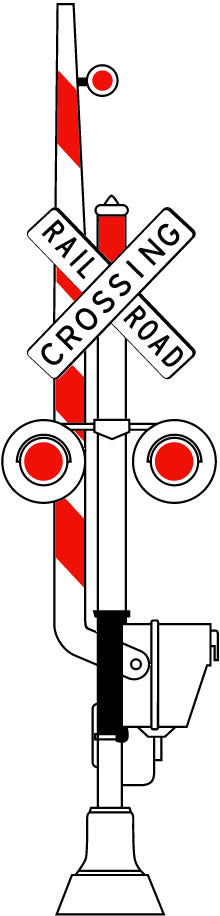 Rail Road Crossing Illustrated Wall Decal