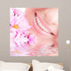 Smile of Young Woman With Flowers Wall Mural