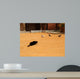 Chat Noir Et Pigeons Wall Mural