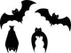 Halloween Bats Wall Decal Sticker Set