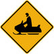 Snowmobile Symbol Sign Wall Decal