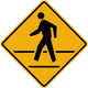 Pedestrian Crossing Symbol Sign Wall Decal