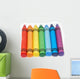 Rainbow Colored Crayons Wall Mural