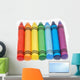 Rainbow Colored Crayons Wall Mural