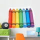 Rainbow Colored Crayons Wall Mural