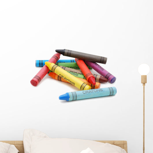 Crayons Lying in Chaos Wall Decal