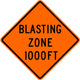 Blasting Zone 1000 Ft Wall Decal