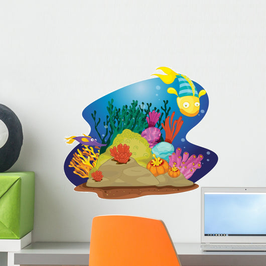 Fish and weed Wall Decal