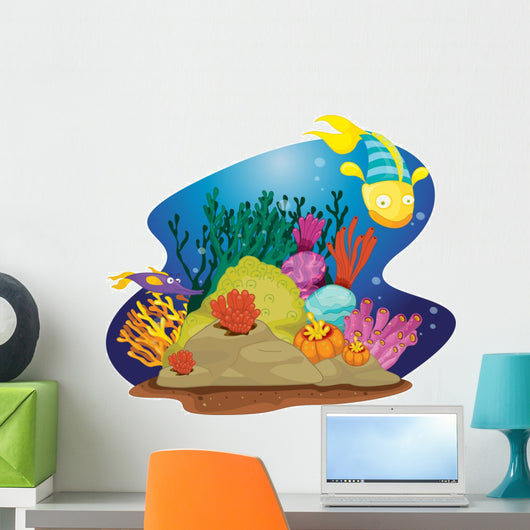 Fish and weed Wall Decal
