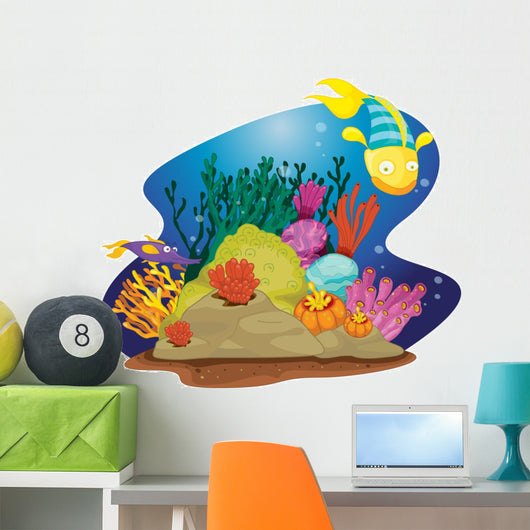 Fish and weed Wall Decal