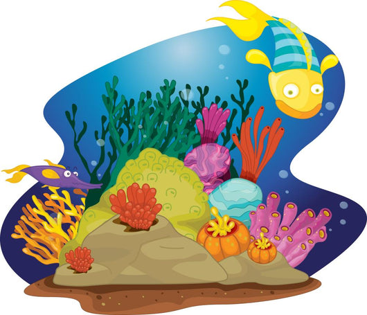 Fish and weed Wall Decal