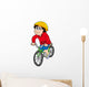 Cartoon cyclist Wall Decal