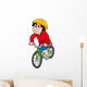Cartoon cyclist Wall Decal