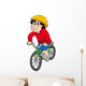 Cartoon cyclist Wall Decal