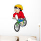Cartoon cyclist Wall Decal