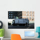 garbage truck emptying dumpsters Wall Mural