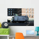 garbage truck emptying dumpsters Wall Mural
