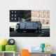 garbage truck emptying dumpsters Wall Mural