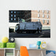 garbage truck emptying dumpsters Wall Mural