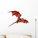 Flying Red Dragon Wall Decal