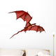 Flying Red Dragon Wall Decal
