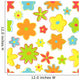 Seamless retro flowers in bright colors Wall Mural