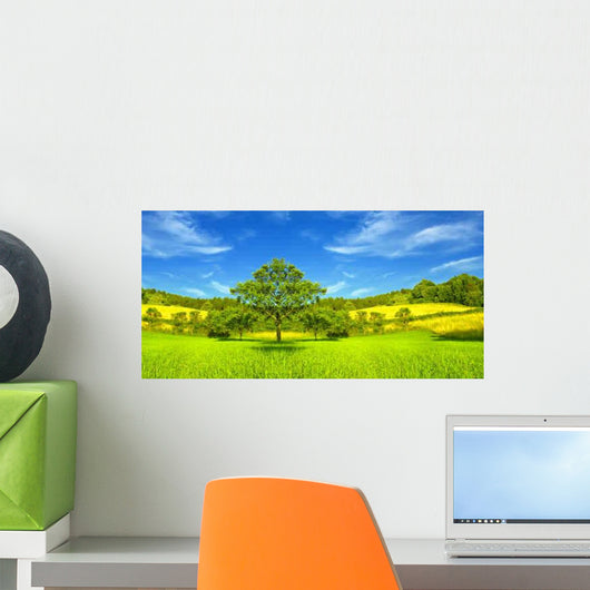 Green Landscape Wall Decal Design 2