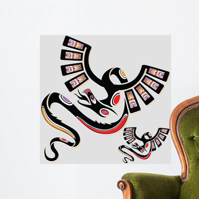 Dragon Ethnic National Style Wall Stickers shown on a wall