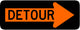 Detour Right Arrow Sign Wall Decal