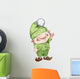 Watercolor Hand Drawn Gnome Wall Decal