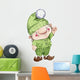 Watercolor Hand Drawn Gnome Wall Decal