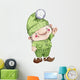 Watercolor Hand Drawn Gnome Wall Decal