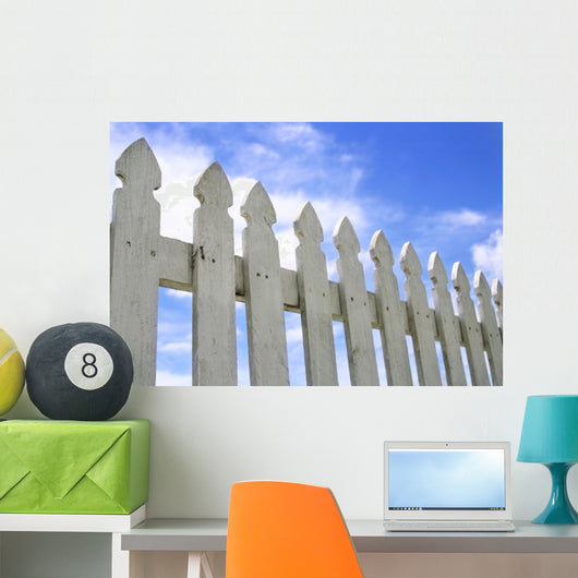 White Picket Fence Wall Mural