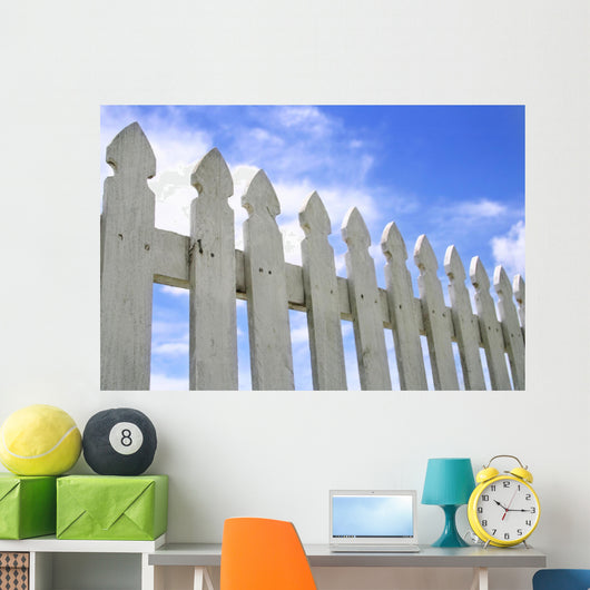 White Picket Fence Wall Mural