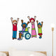 Children Cheer Wall Decal