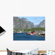 Cabins Rouges Norvege Wall Decal Design 2