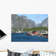 Cabins Rouges Norvege Wall Decal Design 2