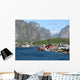 Cabins Rouges Norvege Wall Decal Design 2