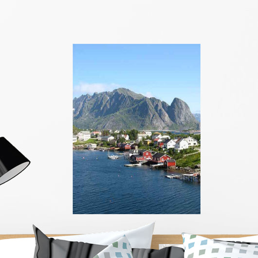Cabins Rouges Norvege Wall Decal Design 1