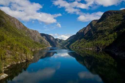 Fjord with Water between Wall Decal