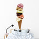 vanilla ice cream strawberry chocolate pistachio Wall Decal
