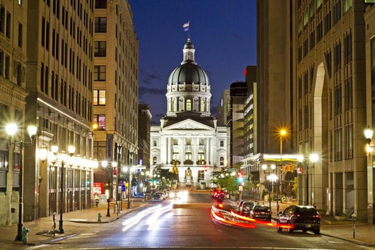 Indiana Statehouse Night Wall Decal
