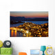 Greek island Poros at night, Greece, 2009 Wall Mural