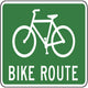 Bike Route Sign Wall Decal