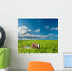Woman Laying Grass Wall Decal