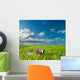 Woman Laying Grass Wall Decal