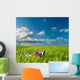 Woman Laying Grass Wall Decal