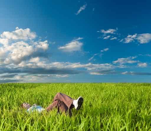 Woman Laying Grass Wall Decal