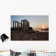 GREEK TEMPLE AT SUNSET Wall Mural
