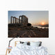 GREEK TEMPLE AT SUNSET Wall Mural